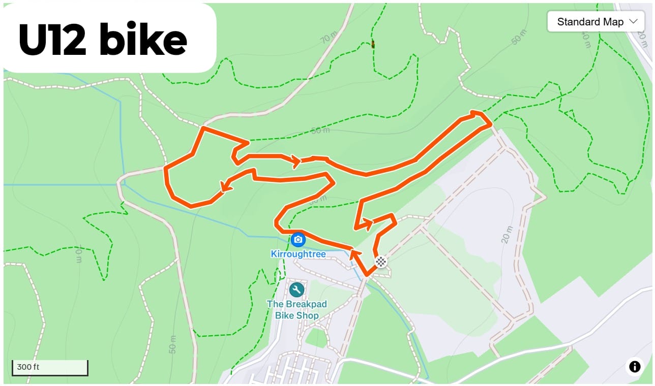 U12 bike map